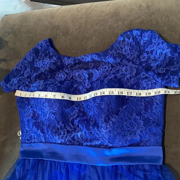 Women’s Short Sleeve Full Length Lace & Tulle Bridesmaid Party Dress Size XL NWT - Image 10