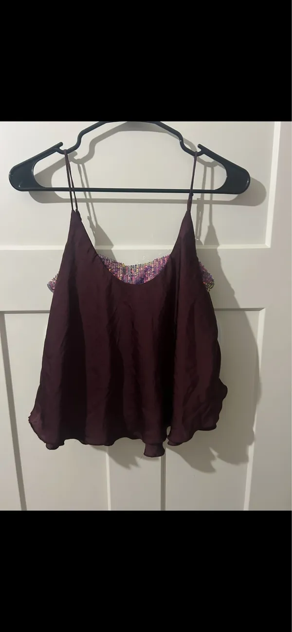 Free People Purple Sequin Top - Image 4