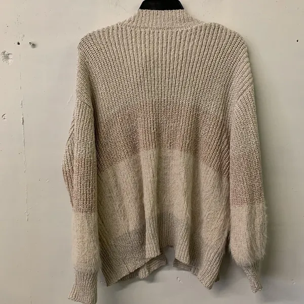 All In Favor Size Small Multicolor Striped Open Front Oversized Cardigan Sweater - Image 2