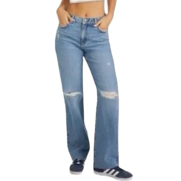 Garage 100% Cotton High Rise Boyfriend Jeans Sz 23 Vintage Fit Distressed Denim - Image 12