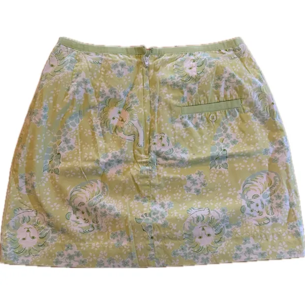 Lilly Pulitzer Skirt Womens Size 2 Yellow Floral Print Lined Mini - Image 2