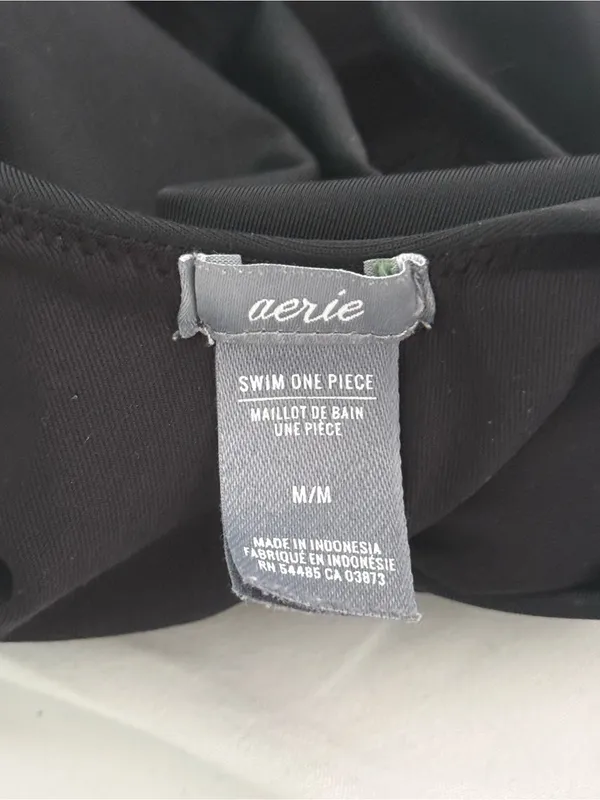 Aerie Black One Piece Low Back Swimsuit - Image 5
