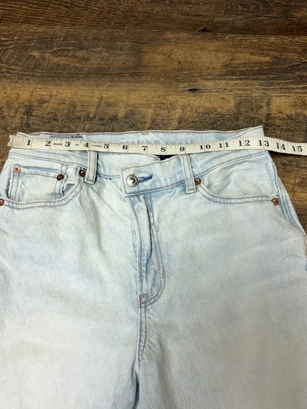 American Eagle Highest Rise Baggy Straight Jeans Crossover Strigid Womens 2 - Image 5