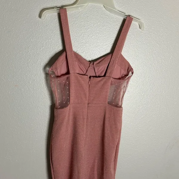 Hautes Nites Women Long Party Pink Dress size‎ 1 - Image 7