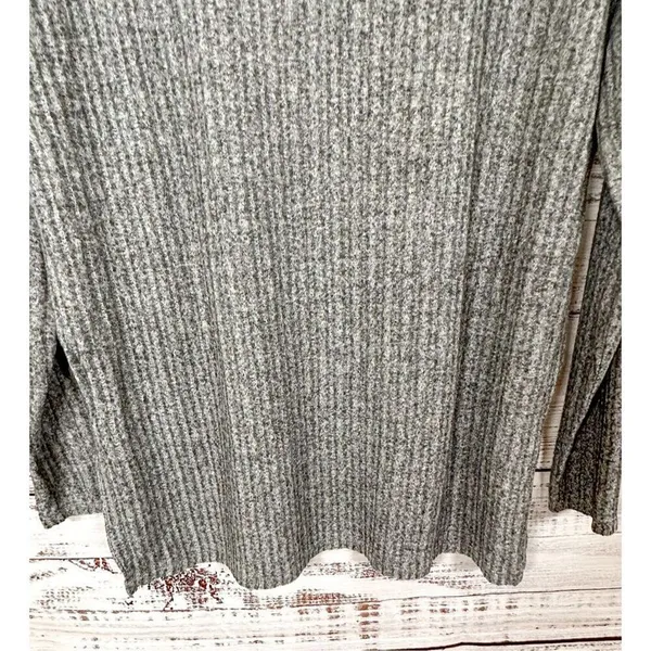Juicy Couture Vintage Ribbed Long Sleeve Pullover Sweater Heather Gray Sz Medium - Image 12