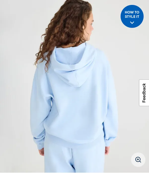 Aeropostale light blue oversized hoodie - Image 2