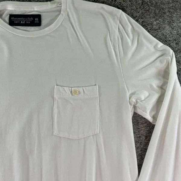Abercrombie & Fitch Soft AF Tee Sz XS White - Image 3
