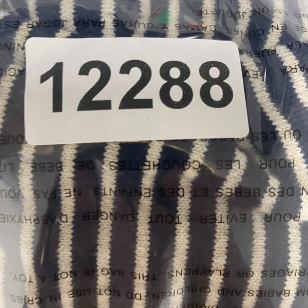 J Crew Sweater Womens Small Blue White Stripe Crew Cotton Pullover Nautical - Image 7