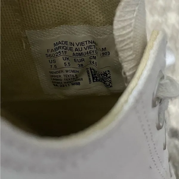 White Platform Converse Low Top - Image 5