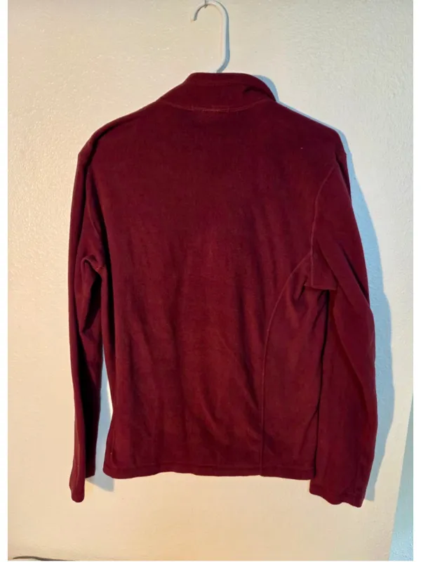 REI Co-op Women’s S Burgundy Quarter-Zip Fleece Pullover - Image 2