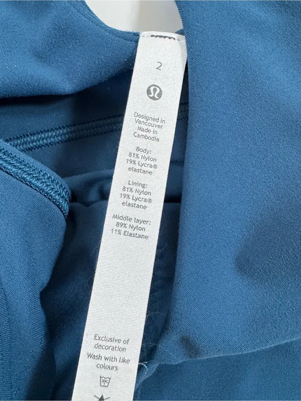 Lululemon Align Cropped Tank Blue Borealis Size 2 - Image 7