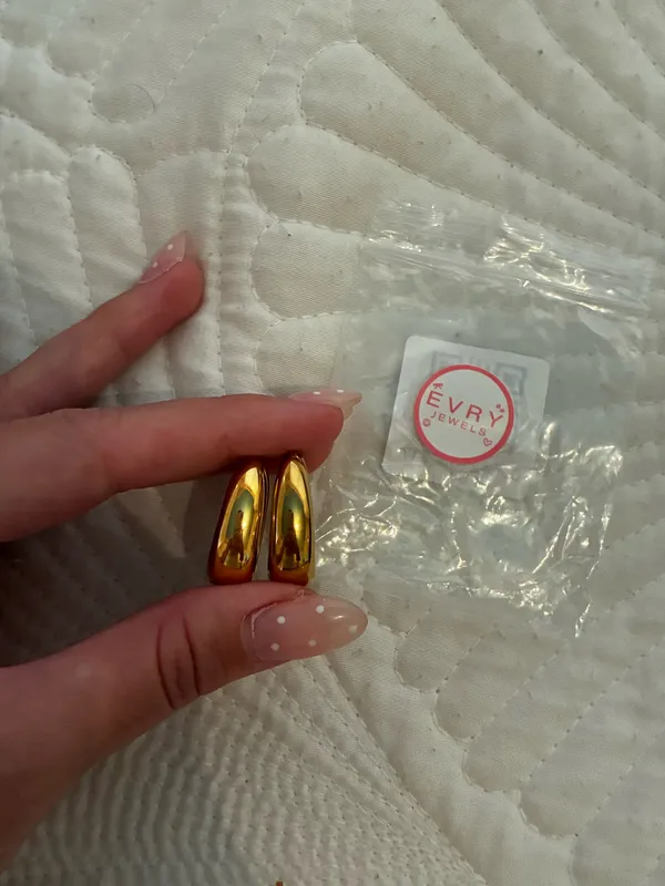 Evry Jewels Hoop Earrings Gold - Image 2