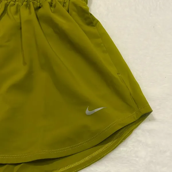 Nike Smocked High Waist Running Shorts Small Chartreuse Training Loose Fit - Image 4