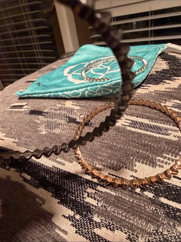 Kendra Scott Metallic Spike Bangle Set - Gold, Silver, Black - Image 4