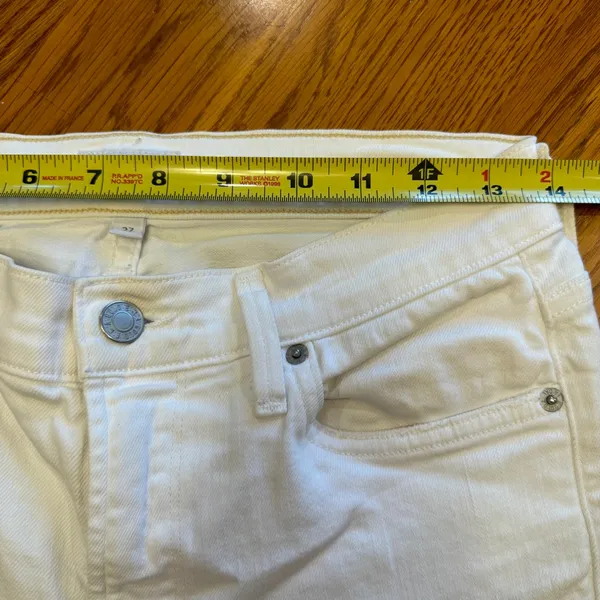 Agolde Sophie Crop Skinny Denim Jeans in‎ White Shoreline Destruct Size 27 - Image 8