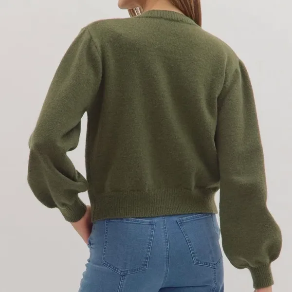 Entro Looped Trim Knit Cardigan - Image 3