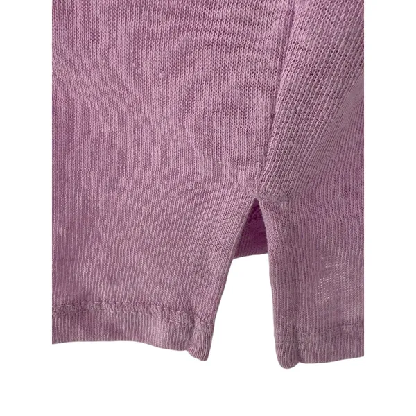 NWT Banana Republic Women's Linen Blend V-Neck Polo Top Lavender Pink Size XXL - Image 9