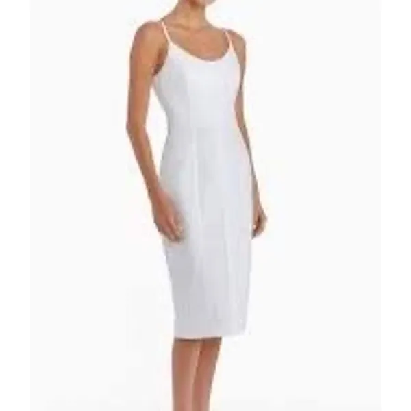 Amanda Uprichard Rocco Midi Denim Dress White Wash XS NWT 100% Cotton - Image 9