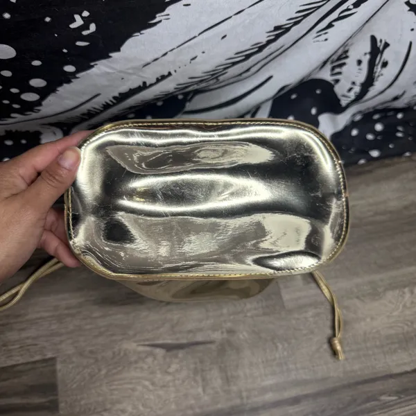 Bath & Body Works Metallic Gold Cosmetic Bag - Image 4