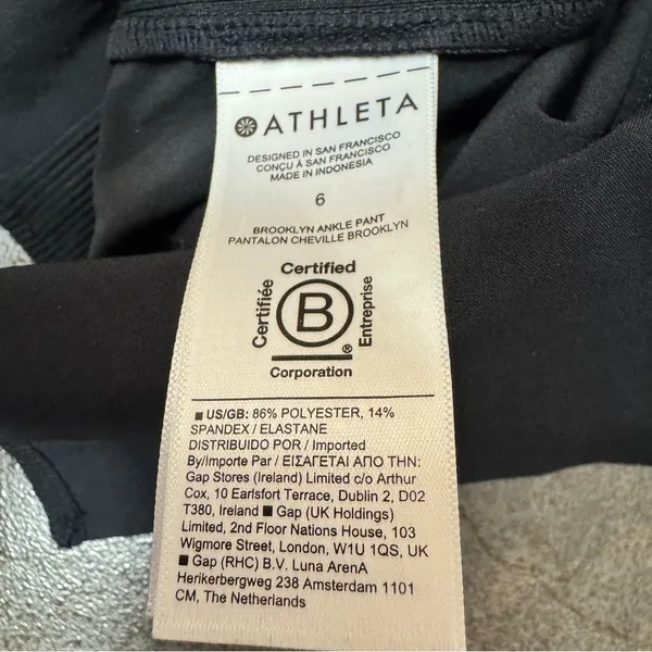 Athleta Brooklyn Ankle Pants Pull On Trousers Black 6 - Image 8