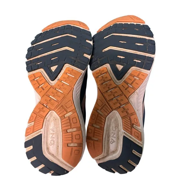 Brooks‎ Navy Blue and Orange Running Shoes Comfortable Athletic Sneakers S-44 - Image 7