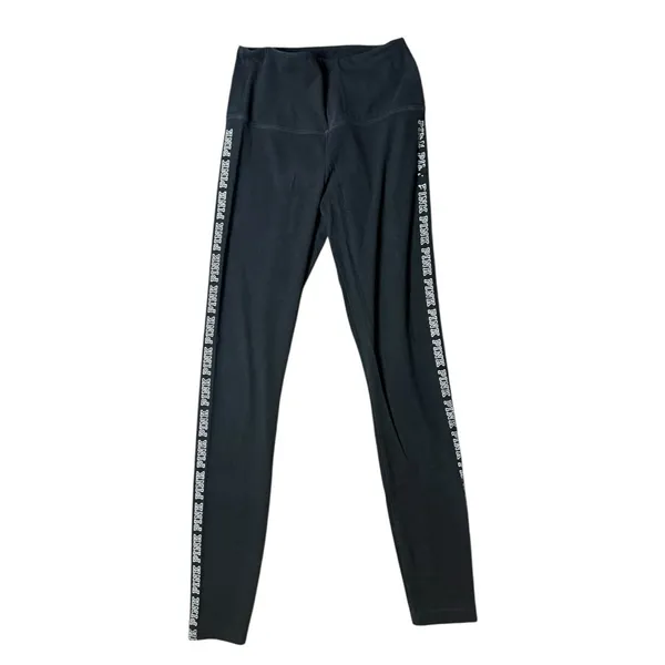 Victorias Secret Pink High Waist Full Length Leggings Size Small Black - Image 2