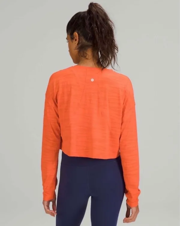 Lululemon Zebra Orange Long Sleeve Top - Image 2