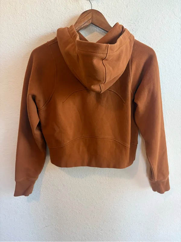 Lululemon Loungeful Cropped Hoodie Butternut Brown Small? - Image 5