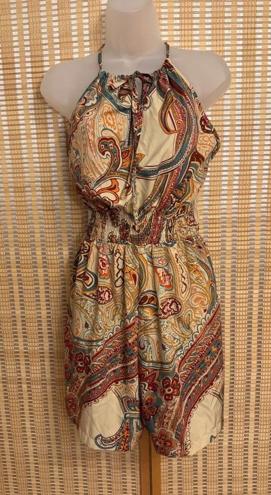 Cupshe Paisley Halter hankerchief mini dress - Image 4
