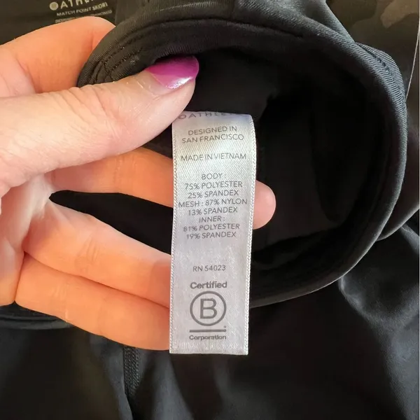 Athleta‎ Match Point Printed Skort Camo Black Gray Large - Image 9