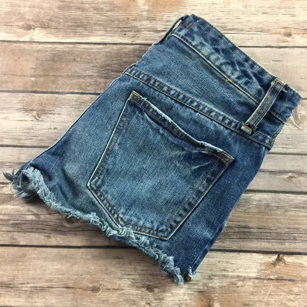 Free People Button Fly Denim Shorts - Image 2