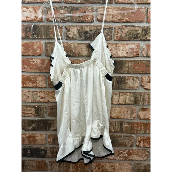 Out From Under Juliette Satin Ruffle Romper Size Medium Babydoll Lounge - Image 5