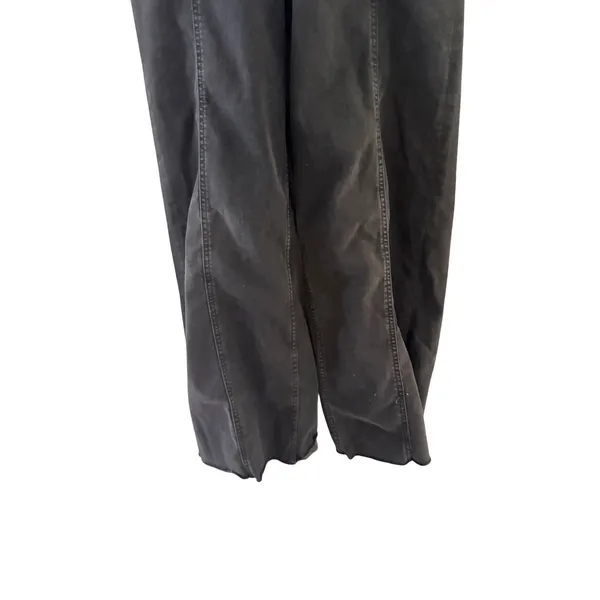 We The Free People Black Wide Leg High‎ Rise Boho Jeans Size 26 Frayed Hem - Image 3