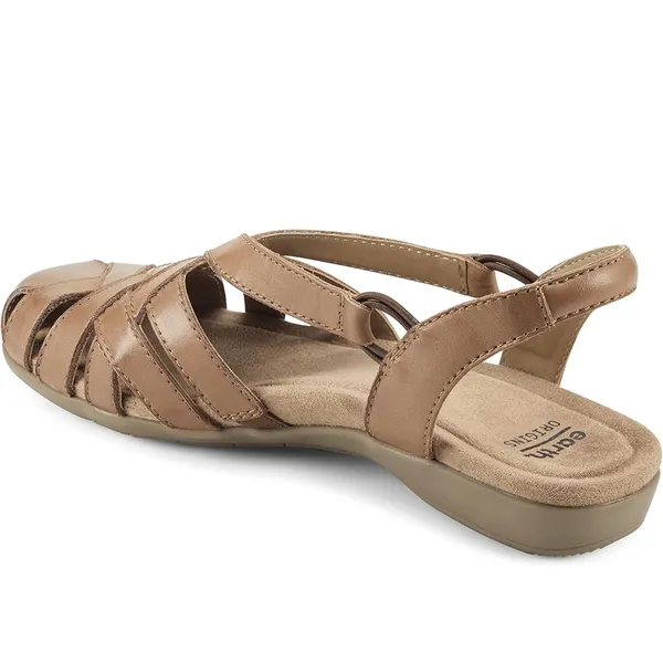 Earth Origins Berri Fisherman Slingback Sandals Tan Leather Comfort Est Size 9 - Image 12