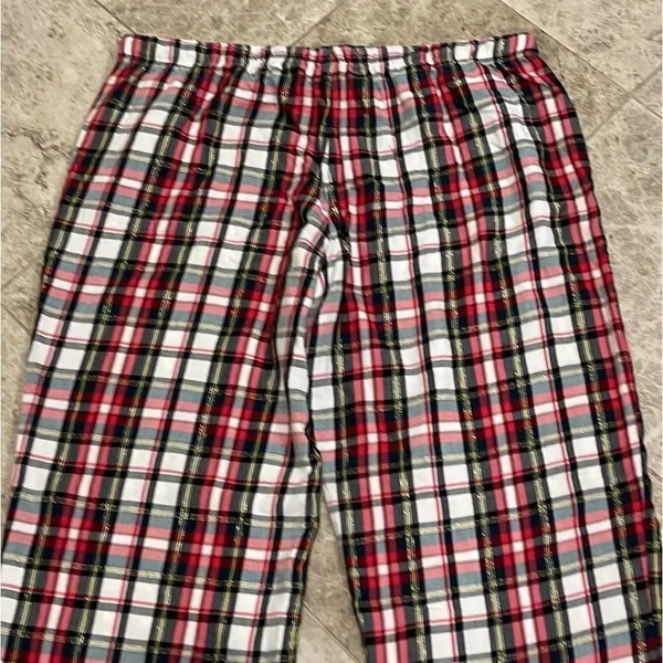 Victoria’s Secret Women's Plaid Pajama PJ Pants Medium Red Black - Image 9