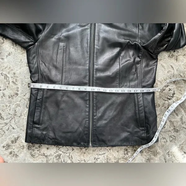 Nice genuine leather jacket 🖤🖤 Black Size L - Image 9