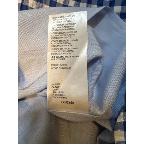 Maeve by Anthropologie Blue Gingham Wrap‎ Midi Skirt Size 2 Tie Waist - Image 12