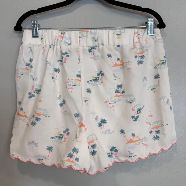 RAE DUNN Womens Pajama Set Sleepwear Tank Shorts Tropical Flamingo Palm‎ Tree M - Image 10