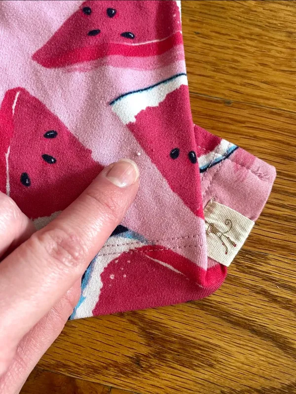 MUNKI MUNKI Pink White Blue Watermelon Fruit Print Short Sleeve Pajama SHIRT PJs - Image 15
