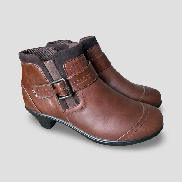 Bioheels Emma Women’s 8.5 Wide Brown Leather Ankle Boots Orthopedic Comfort - Image 3
