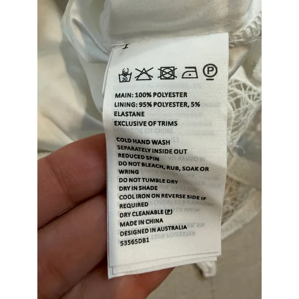 NWT‎ Bardot | Lina Lace Sheath Dress White | Women's 8 / Medium - Image 10