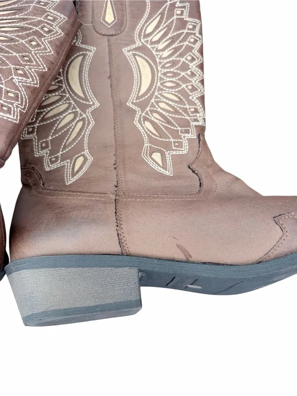 Coconuts by Matisse Bandera Faux Leather Brown Cowboy Western Boots size 8.5 - Image 5