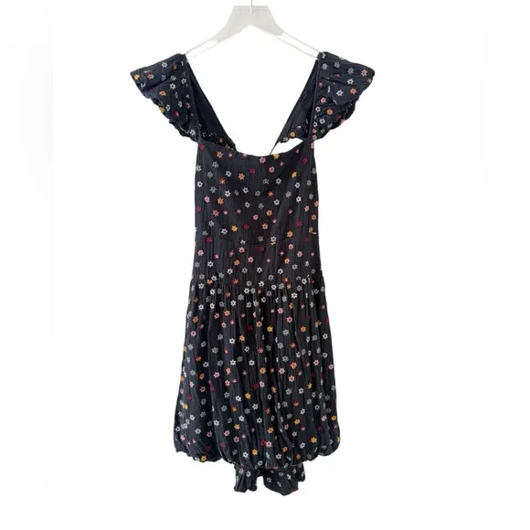 FREE PEOPLE‎ Dizzy Ditsy Floral Bubble Skirt Mini Dress Embroidered Size Small - Image 4