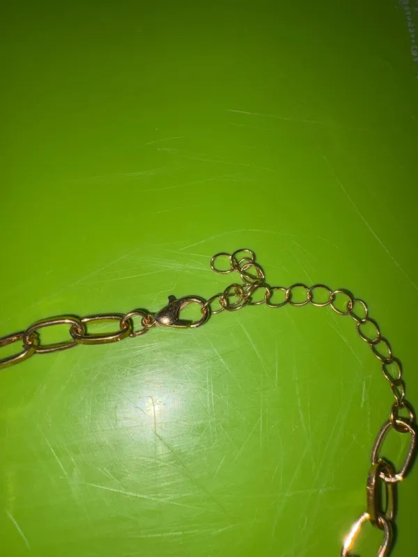 Gold Chain Bracelet with Heart Charm and Pearl Accent - Women's Jewelry - Image 2