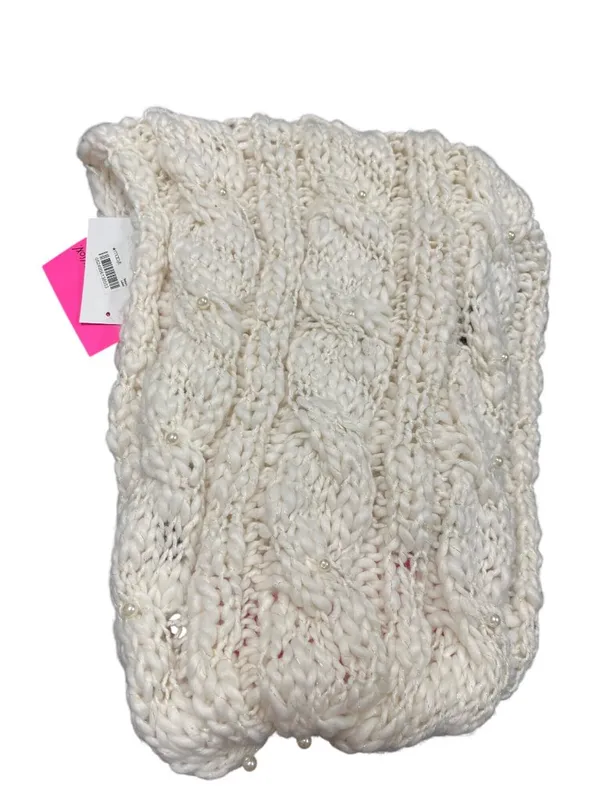 Betsey Johnson womens white cream beaded neck scarf One Size SKU 10-648 - Image 6