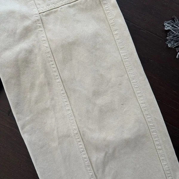 BDG Urban Outfitters Relaxed Skate Cargo Jeans Cream High Rise Size 27 - Image 15