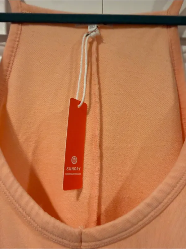 Sundry Peach Lightweight‎ Spaghetti-Strap romper XL nwt - Image 5