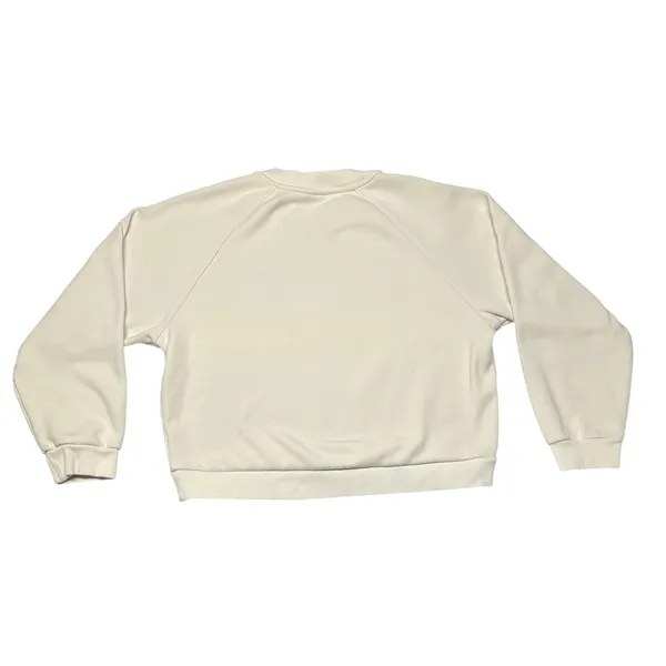 Aritzia Sunday Best Crewneck Sweatshirt Women's M Ivory Butterfly Embroidery GUC - Image 3