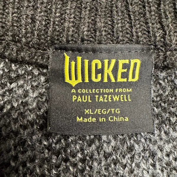 Wicked Paul Tazewell Collection Striped Cardigan XL Black Grey‎ Elphaba Glinda - Image 3