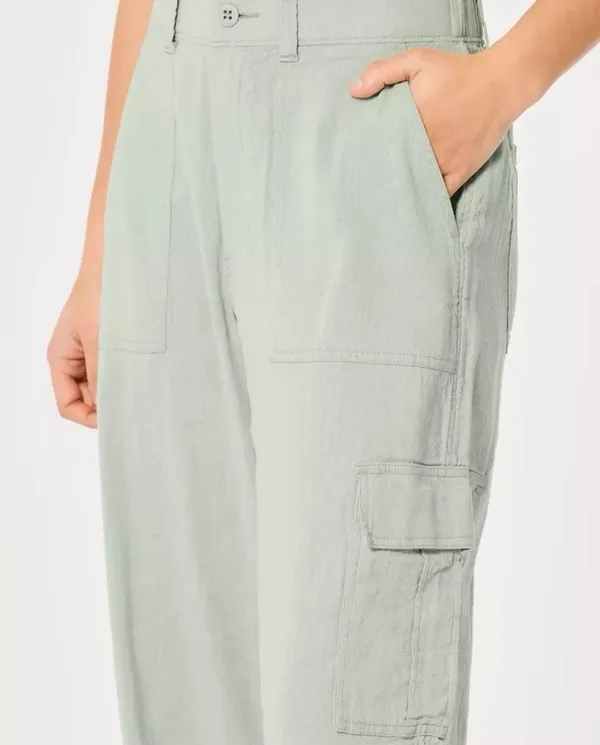 Hollister Linen Blend Cargo Pants - Image 5